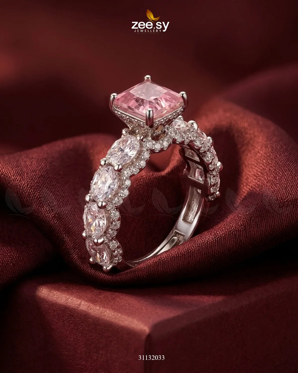 Silver Solitaire Center Stone Ring