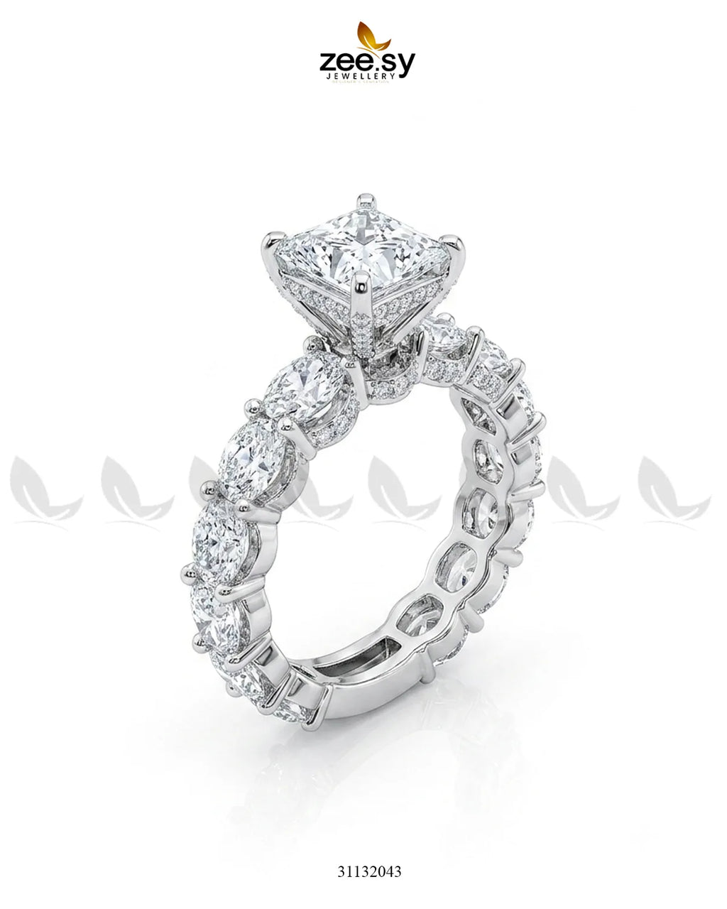Silver Solitaire Center Stone Ring