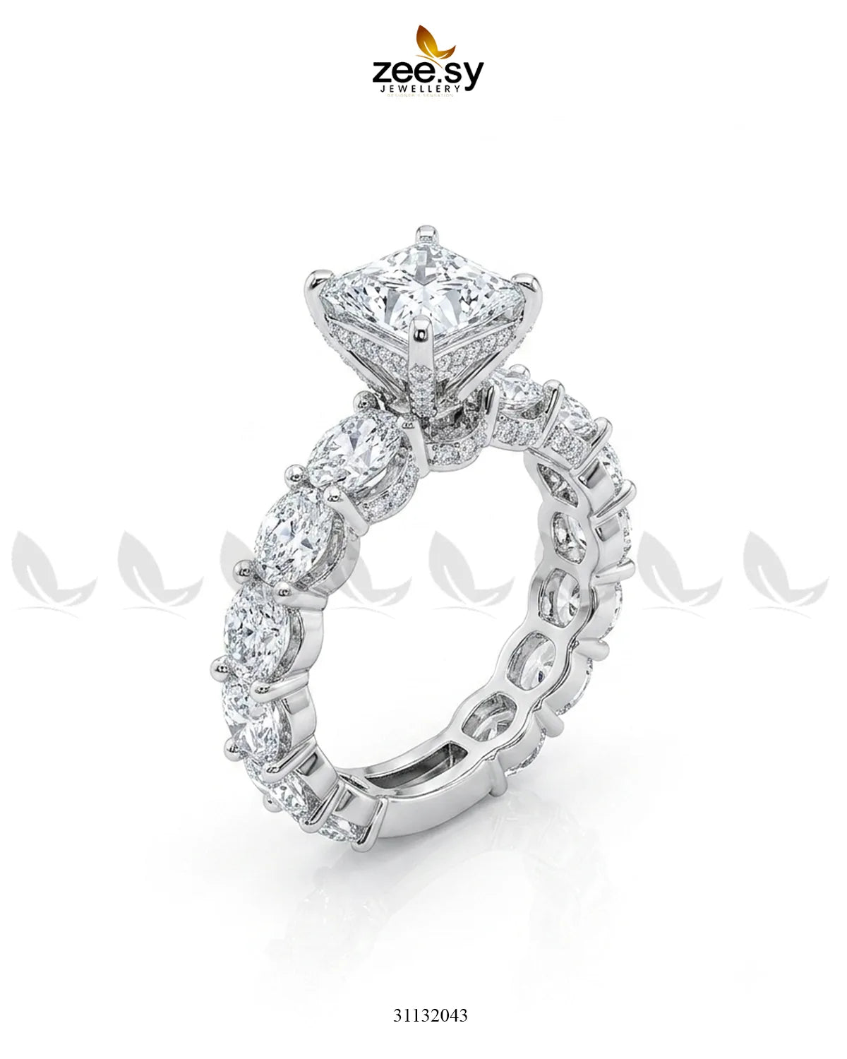 Silver Solitaire Center Stone Ring