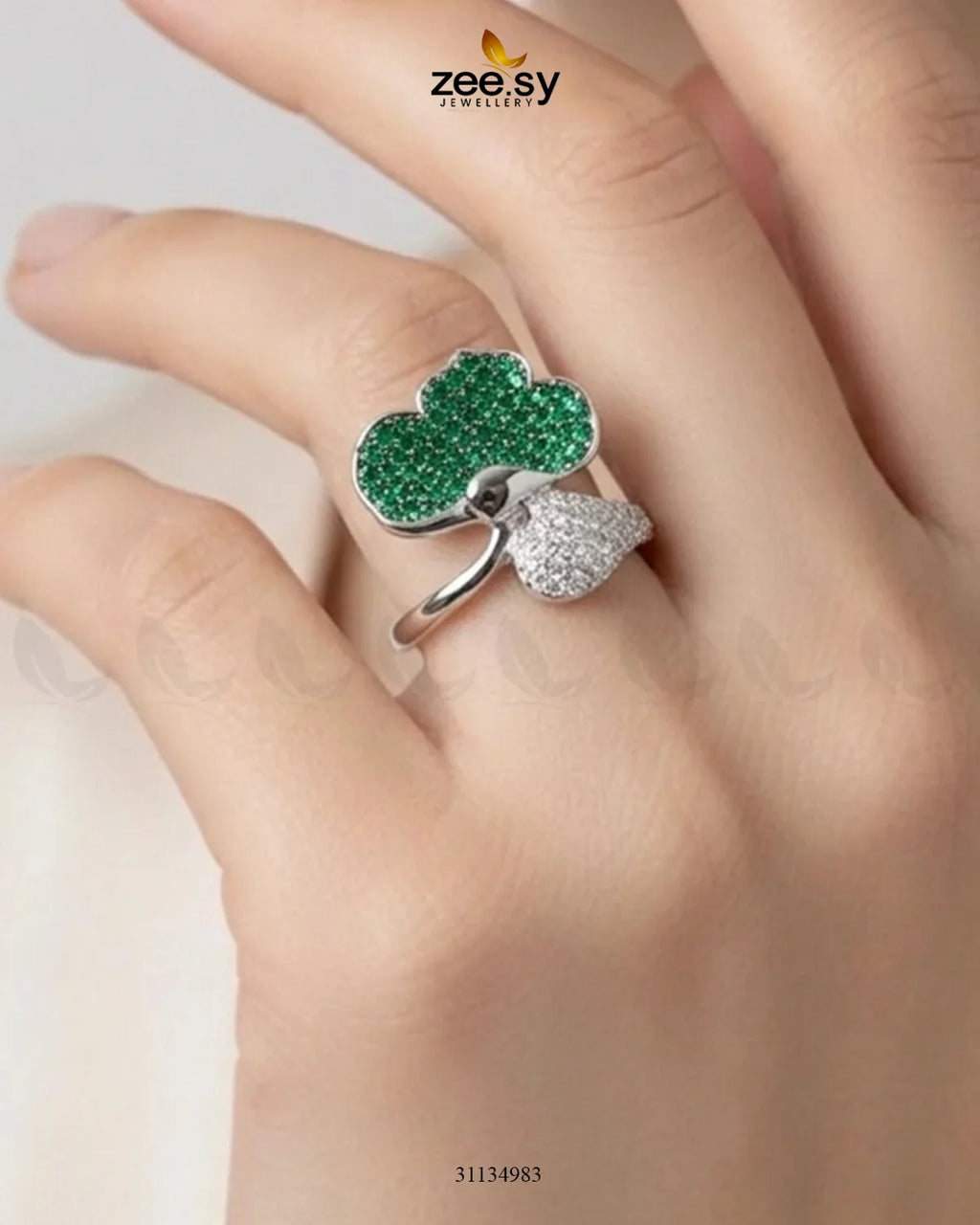 Silver Statement Gemstone Ring