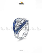 Silver Steorra Cluster Pave Ring