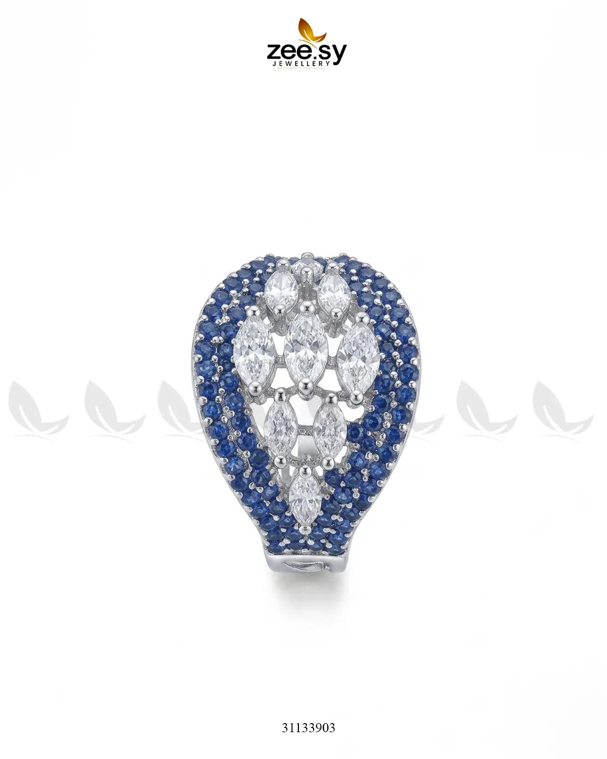 Silver Steorra Cluster Pave Ring