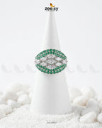 Silver Steorra Cluster Pave Ring