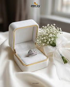 Silver Steorra Cluster Pave Ring