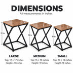 The Xandra Trio – Woodgrain Nesting Tables (Set of 3)