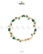 Tulip Cut Stones Floral Bracelet