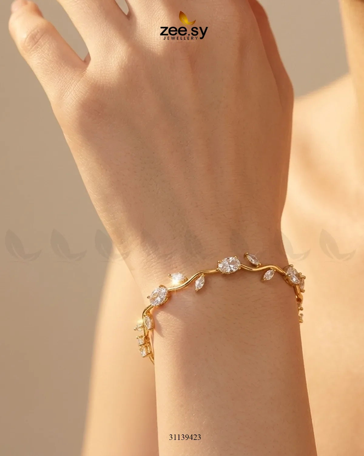 Tulip Cut Stones Floral Bracelet