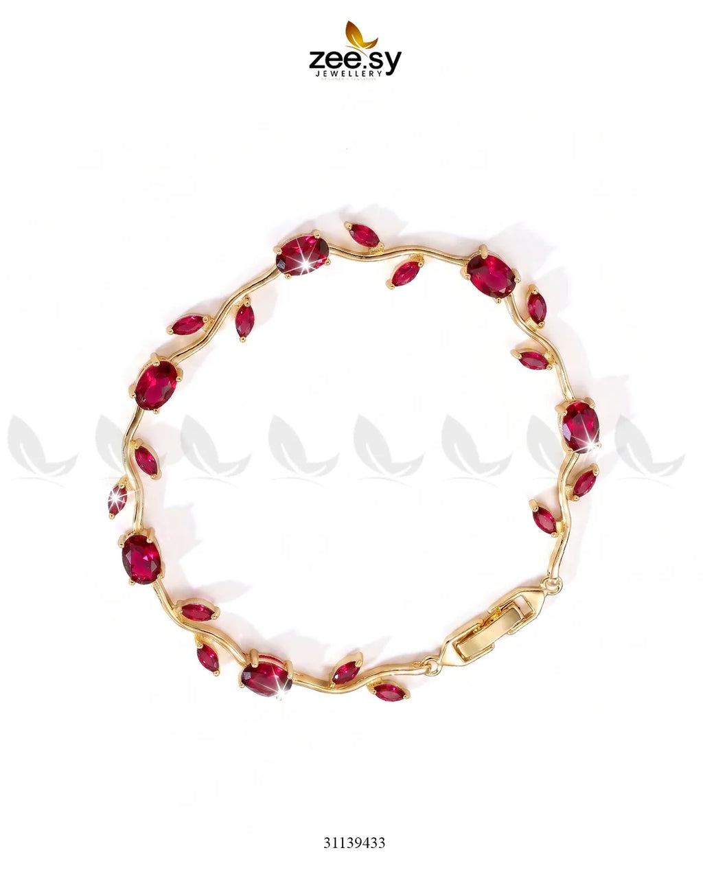 Tulip Cut Stones Floral Bracelet