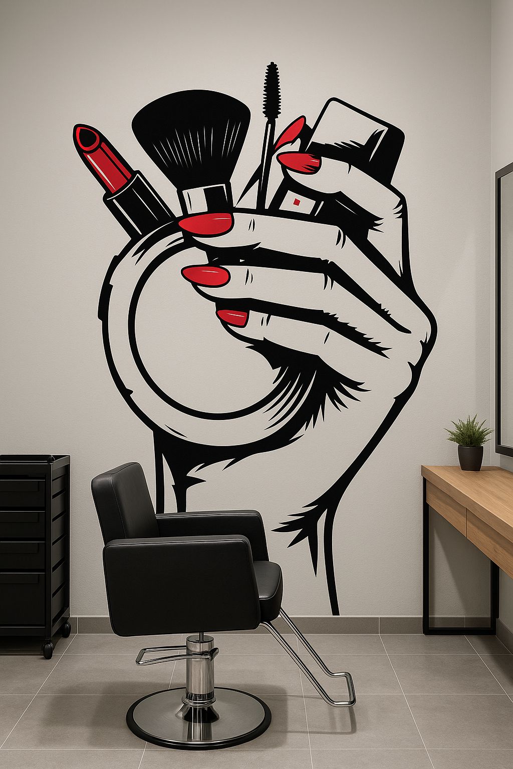 Salon Wall Decor Large Size 8x4 feet cover whole Wall of Salon
