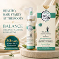 IBBA NANO BALANCE Organic Hair Oil & Shampoo – Hair Roots Recovery | 29 Herbs, Biotin & Saffron