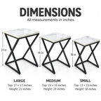 The Carrara Trio – White Marble-Look Nesting Tables (Set of 3)
