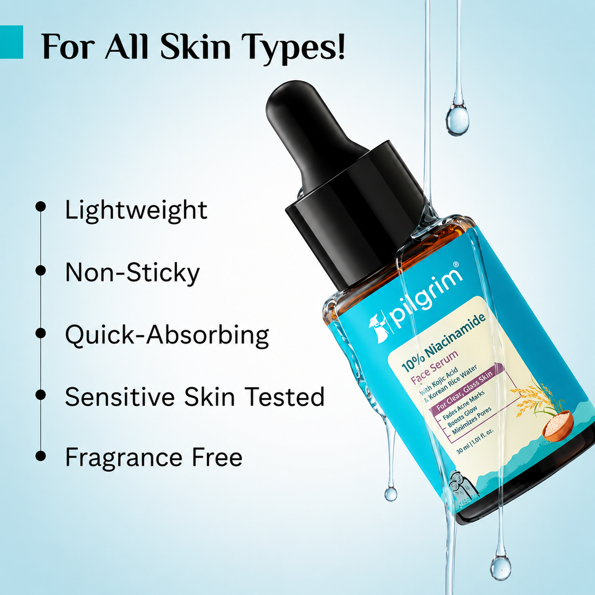 Pilgrim 10% Niacinamide Serum 1% Zinc (Pack of 2)