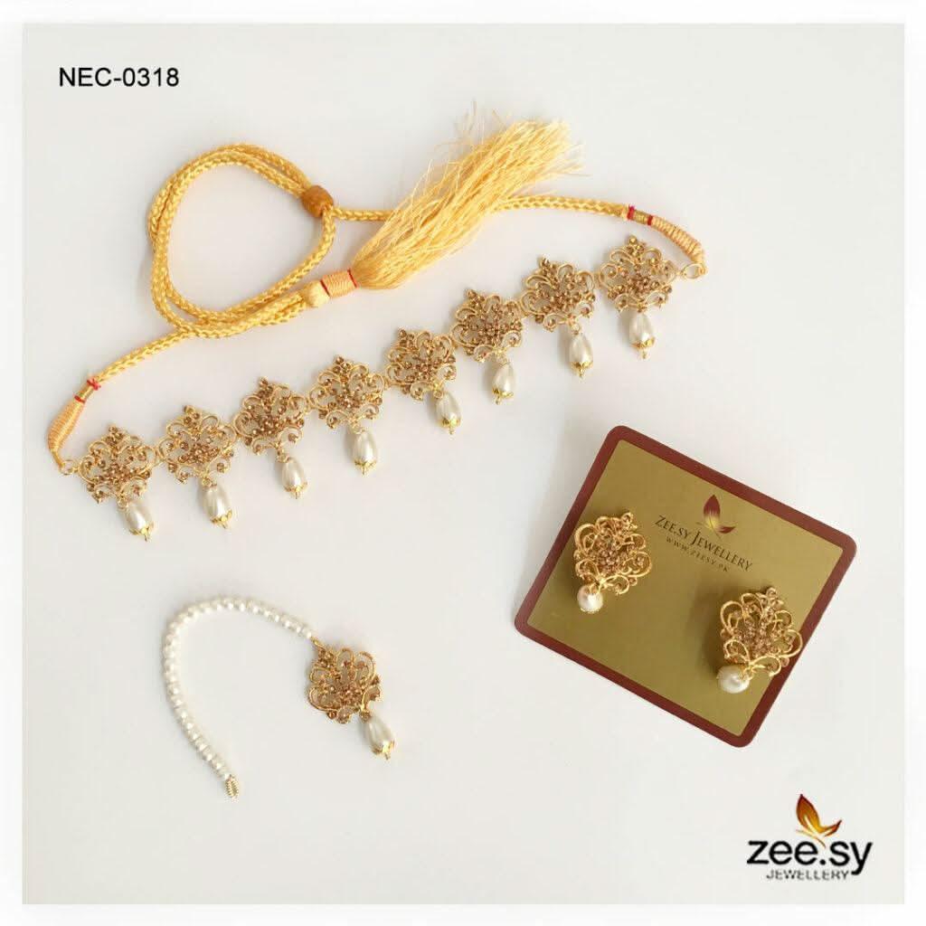 Floral Filigree Traditional Choker Set