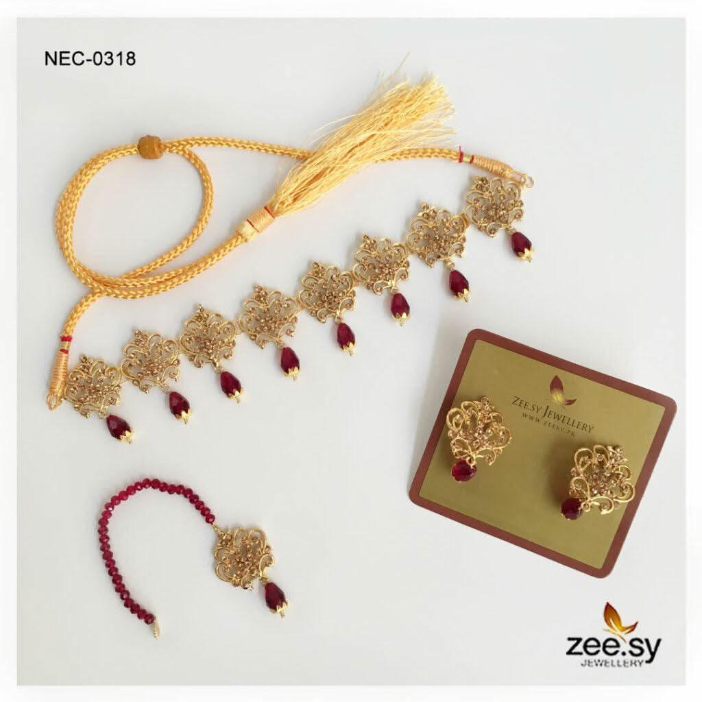 Floral Filigree Traditional Choker Set