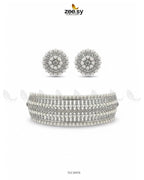 Elegant Beaded Pearl Choker Set