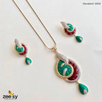 Enamel Teardrop Modern Pendant Set